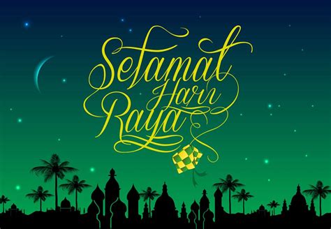 Hanging ketupat and crescent with stars, garlands on green background. Selamat Hari Raya Aidiladha | The Medical Concierge Group