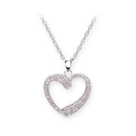Maybe you would like to learn more about one of these? Sterling Silver Necklace with Diamond set Heart Shape Pendant