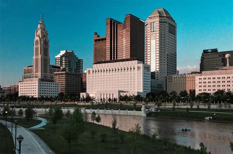 Columbus Ohio Skyline Cityscape Urban Downtown Free Image From
