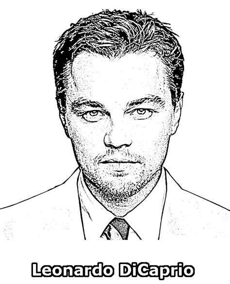 Leonardo Di Caprio Coloring Pages To Print Of Download Dicaprio