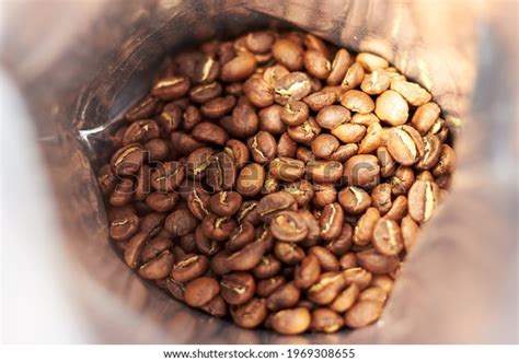 Roasted Ethiopian Coffee Beans Bag Close Stock Photo 1969308655
