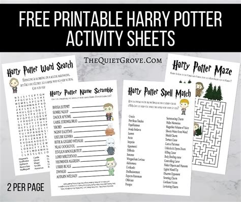 Harry Potter Activity Pages
