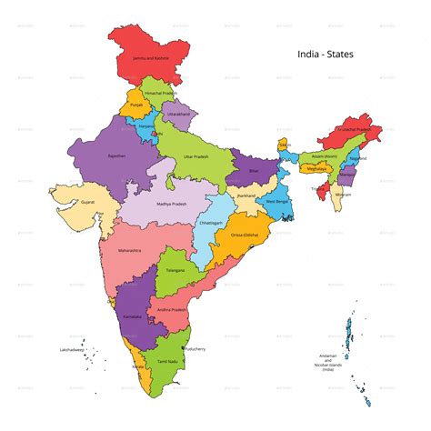 Printable India Map With States And Capitals