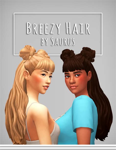 Breezy Hair Saurus On Patreon Hair Breezy Sims 4