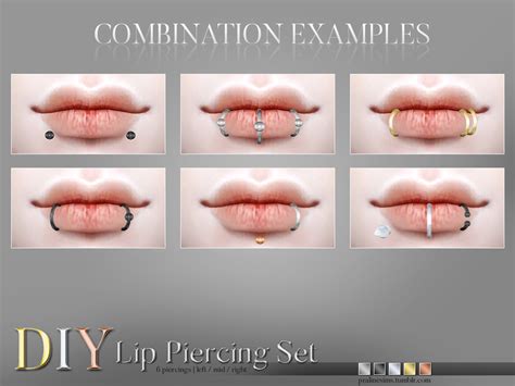 Sims 4 Ccs The Best Lip Piercing Set By Pralinesims