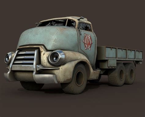 Artstation F4nv Flatbed Truck Jonathan Bogart Fallout Art