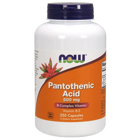 And it's certainly touted by the cosmetic pantothenic acid helps manufacture the structural proteins your skin needs, like collagen.3. Pantothenic Acid 500mg 250 Capsules | Skin Acne Relief ...