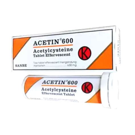 Jual Acetin 600 Mg Tube 10 Tablet Effervescent Di Seller Cv Apotik Age