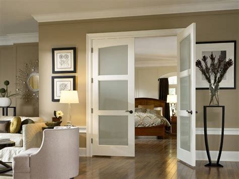 Prehung Interior French Doors With Frosted Glass As Great Example Of