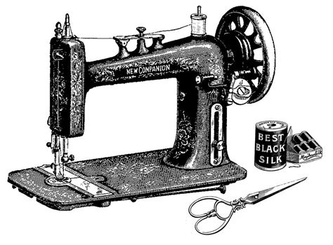 You can print and download the great 20 sewing machine clipart black and white collection for free. clip art sewing machines | Vintage Sewing Machine ...