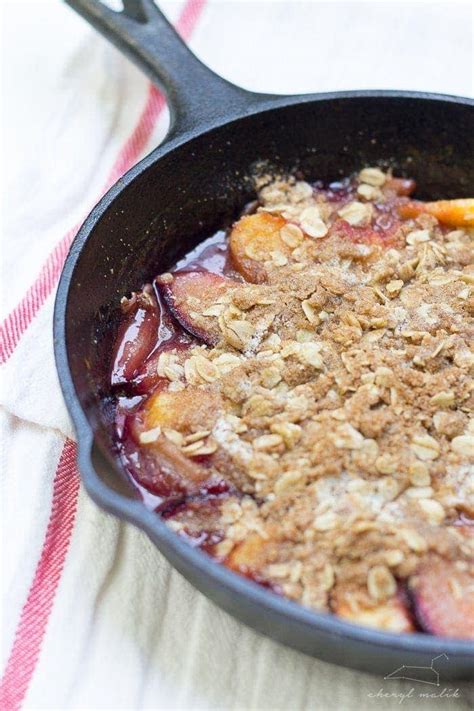 Stone Fruit Skillet Crumble For Two Vegan Gluten Free Refined Sugar