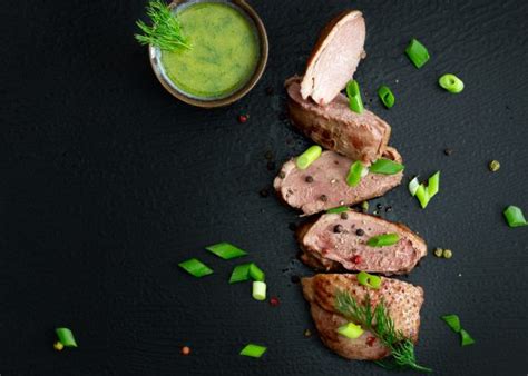 smoked duck breast in a sweet and sour dill and mustard sauce canards du lac brome