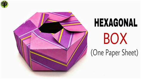 Hexagonal Box With One Sheet Of Paper Diy Tutorial By Paper Folds