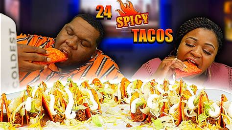 24 spicy tacos challenge with my wife mukbang eating show youtube