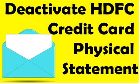 Banks may charge additional fees for transferring money to accounts from credit cards. How to Deactivate HDFC Credit Card Physical Statement » Reveal That