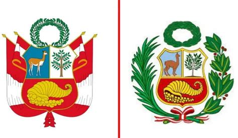 fiestas patrias por qué perú tiene dos tipos de escudos y en qué se diferencian cuál es el