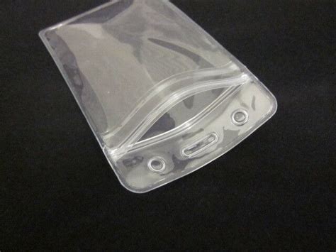 Compatible with cr80 sized cards. 100 50 25 10 Horizontal/Vertical Clear Plastic Card ID ...
