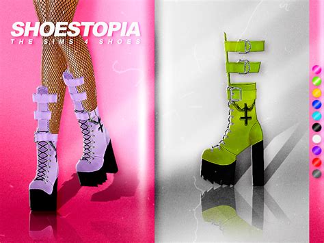 Shoestopia Idk Boots Shoes For The Sims 4 Please Use Hq