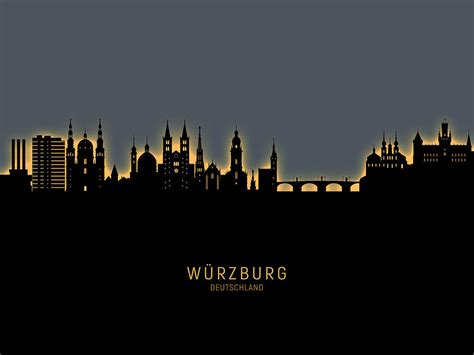 Wurzburg Germany Skyline 97 Digital Art By Michael Tompsett Fine Art