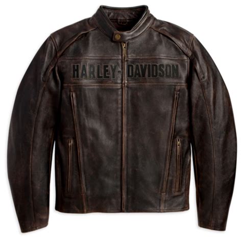 Harley Davidson Mens Roadway Leather Jacket Brown Medium Ebay