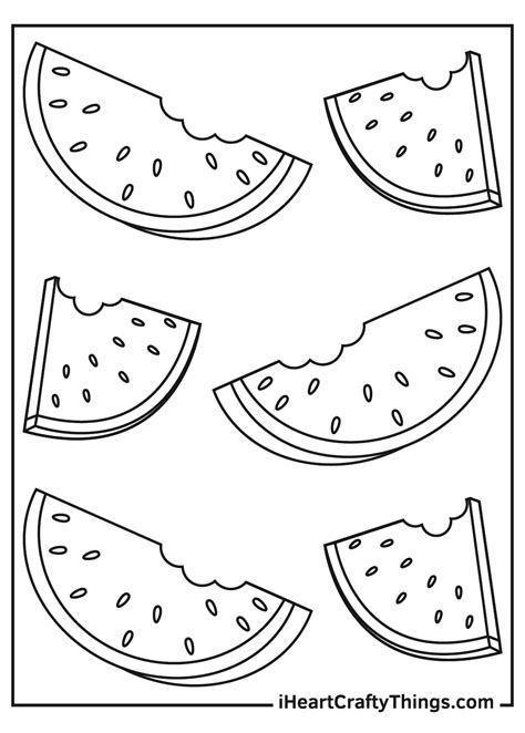 Watermelon Coloring Pages To Download And Print For F