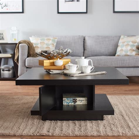 Furniture Of America Carenza Modern Square Coffee Table Black