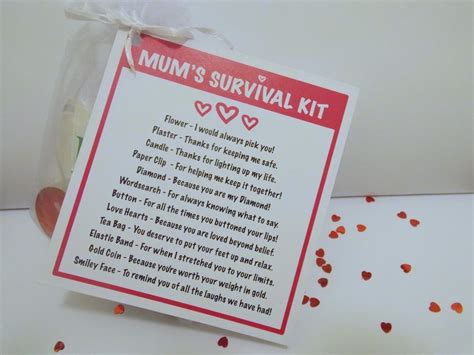 Mum Mothers Day Survival Kit Novelty Gift Sentimental Fun As A