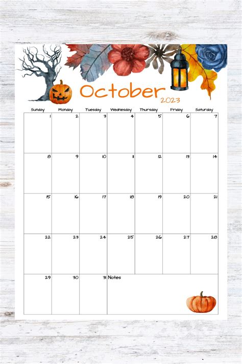 Fillableeditable October Calendar October 2023 Printable Etsy