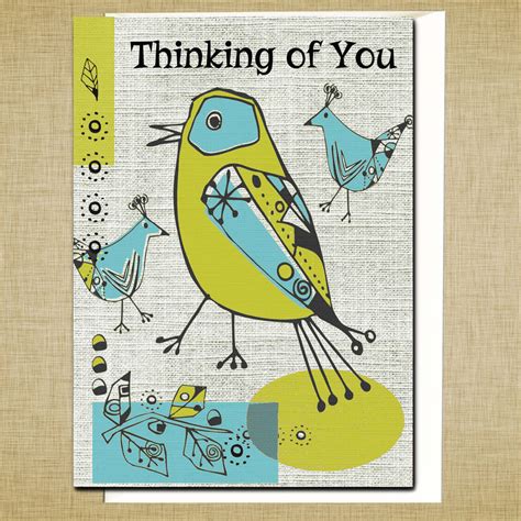 Thinking Of You Greetings Card By Rocket 68