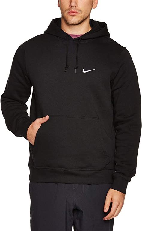 Nike Mens Club Swoosh Pullover Hoodie X Large Black
