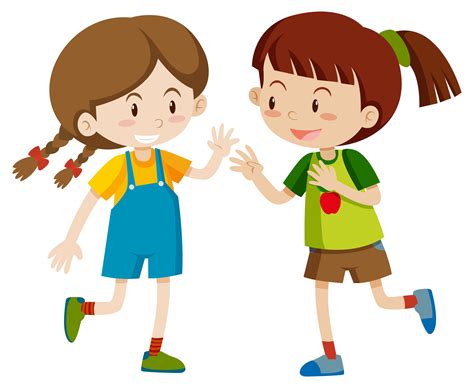 Girl Talking To Friends Clipart Kid