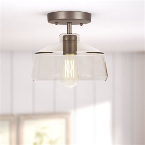 ️【vintage farmhouse ceiling light fixture】classic black rustic metal frame design with e26 base 3 lights, solid smooth surface, bring out a terrific look. Laurel Foundry Modern Farmhouse Bouvet 1-Light Semi Flush Mount & Reviews | Wayfair.ca