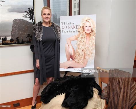 socialite cornelia guest poses next to furs being donated to the news photo getty images
