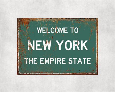 Welcome To New York City Sign New York City Sign City Of New Etsy