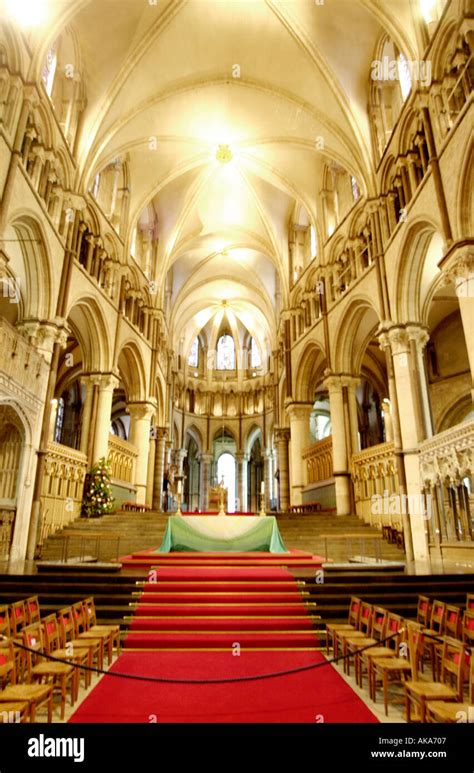 Inside Canterbury Cathedral Church Uk United Kingdom Britain Stock