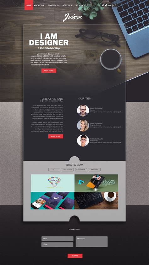 Web programming can take many forms: Creative Web Page design on Behance