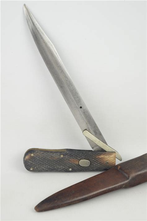 Very Nice Restored Civil War Era Large Folding Knife Jw