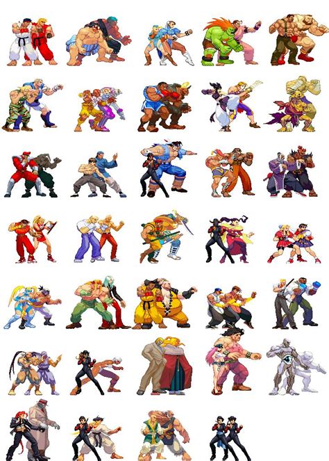 All Street Fighters Sprites Fighting Games Street Fighter Art Street Fighter Characters
