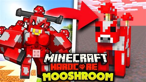 I Survived 100 Days As A Mooshroom Cow In Hardcore Minecraft Youtube