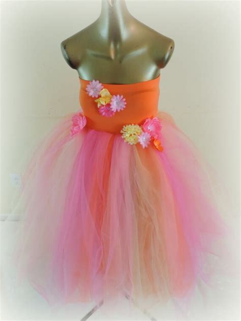 Adult Tutu Dress Wedding Bridalyellow Orange Pink Tutu