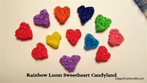 Rainbow Loom Heart Charms Heart Shaped Candy How To