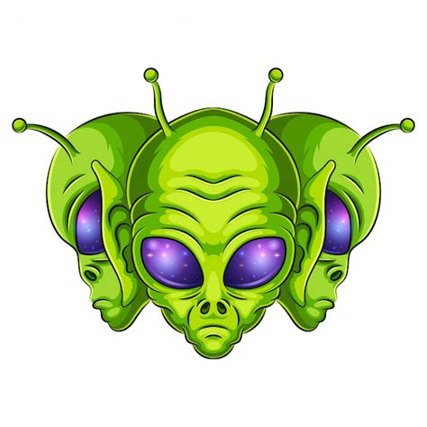 Alien Mascot Logo Illustration Premium Vector