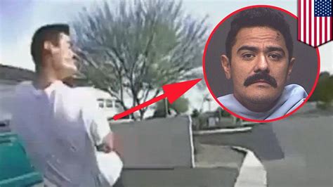 police dash cam shows arizona cop cruiser ramming armed suspect mario valencia youtube