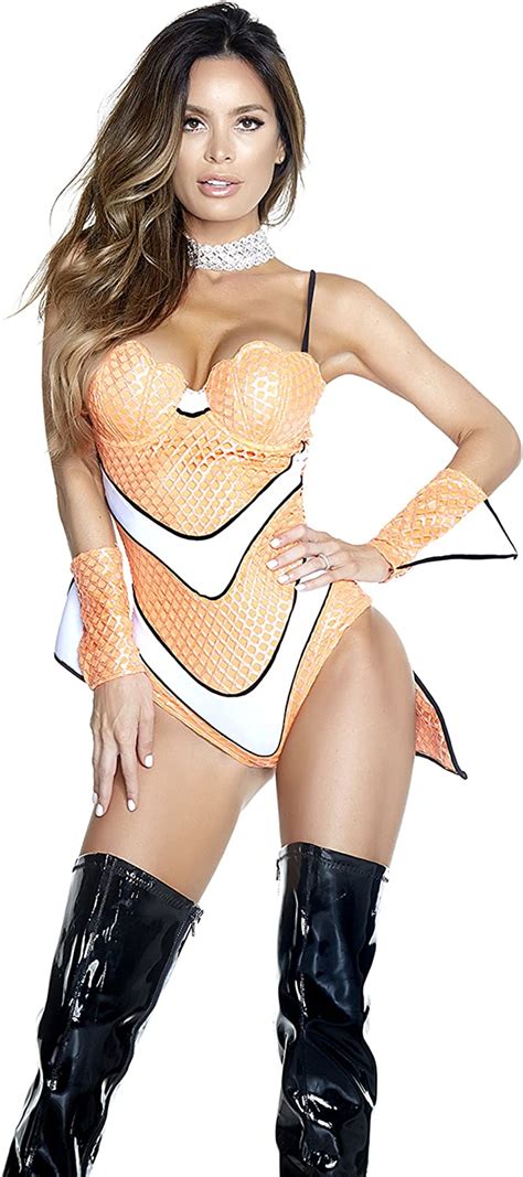 Forplay Womens Found Sexy Fish Character Costume Orange