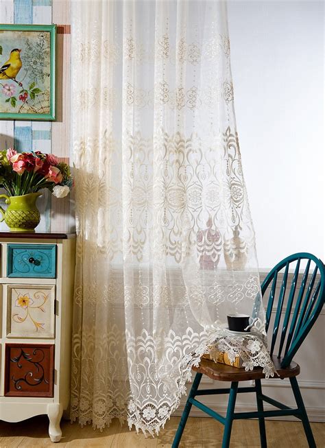 Curtains and blinds are window coverings designed to provide homeowners with a multitude of benefits. Embroidered Lace Curtains - Curtains & Drapes