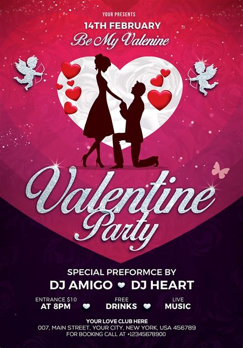 Valentines Day Free Psd Flyer Template Stockpsd