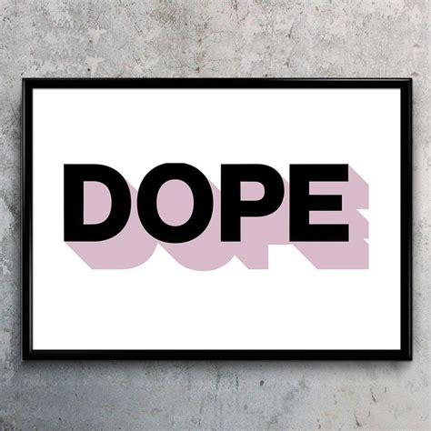 Dope Poster Print Lime Lace