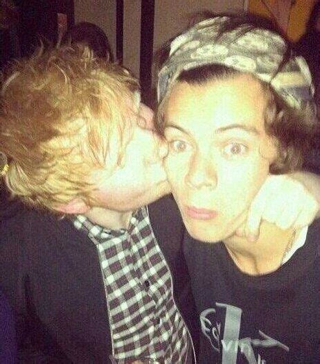 when they took this cute kissing selfie 20 pictures that prove harry styles and ed sheeran have
