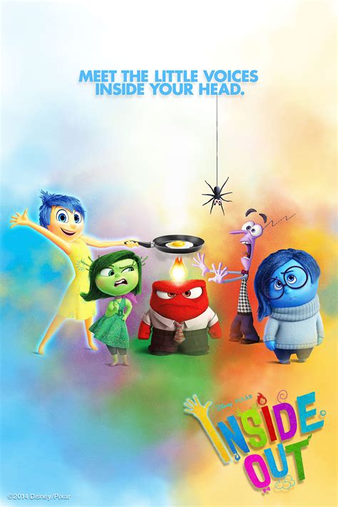 The Inside Out Movie Poster With Cartoon Characters