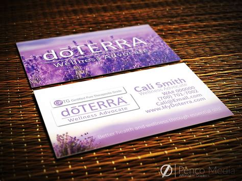 Doterra Business Cards Template Free Printable Templates
